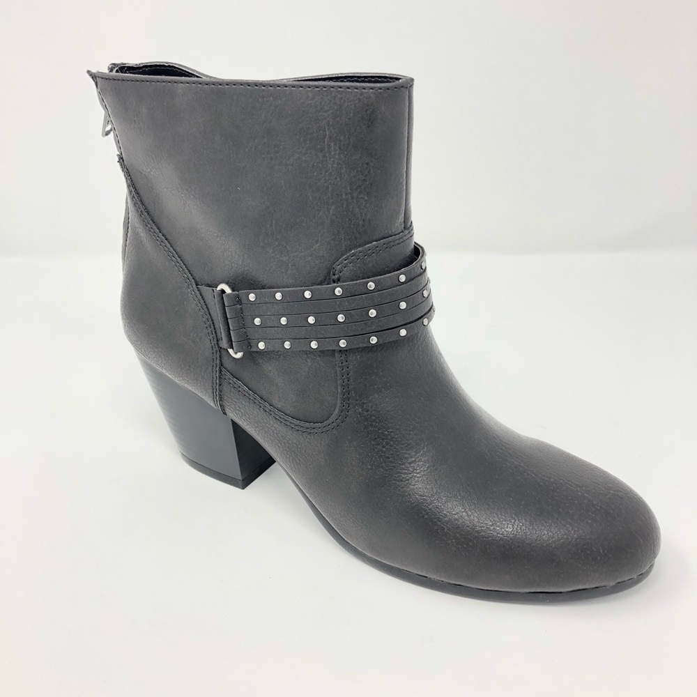 Aerosoles Longevity Studded Brown Ankle Boots